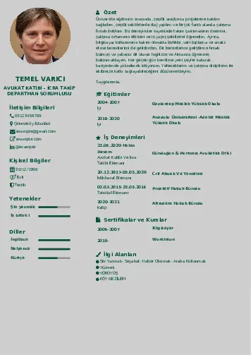 Hukuk Sekreteri Cv Örnekleri cv indir